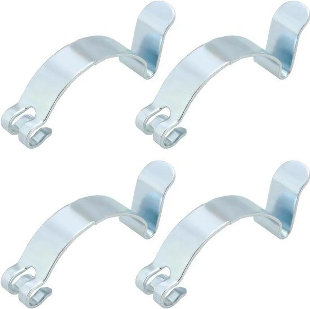 Attaches métalliques de filtre à air - Lot de 4 clips argentés robustes