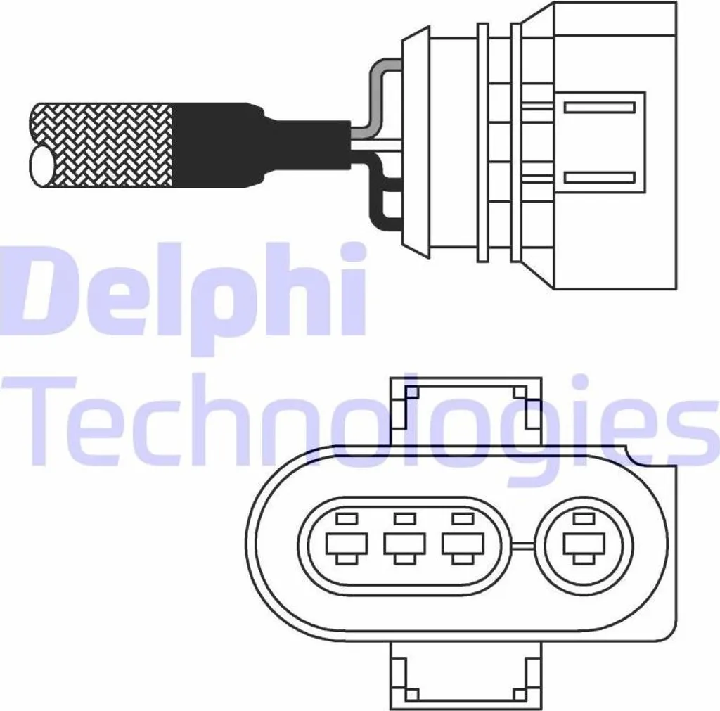 Sonde Lambda Delphi ES10979-12B1 Haute Précision pour Audi A6 et Vento