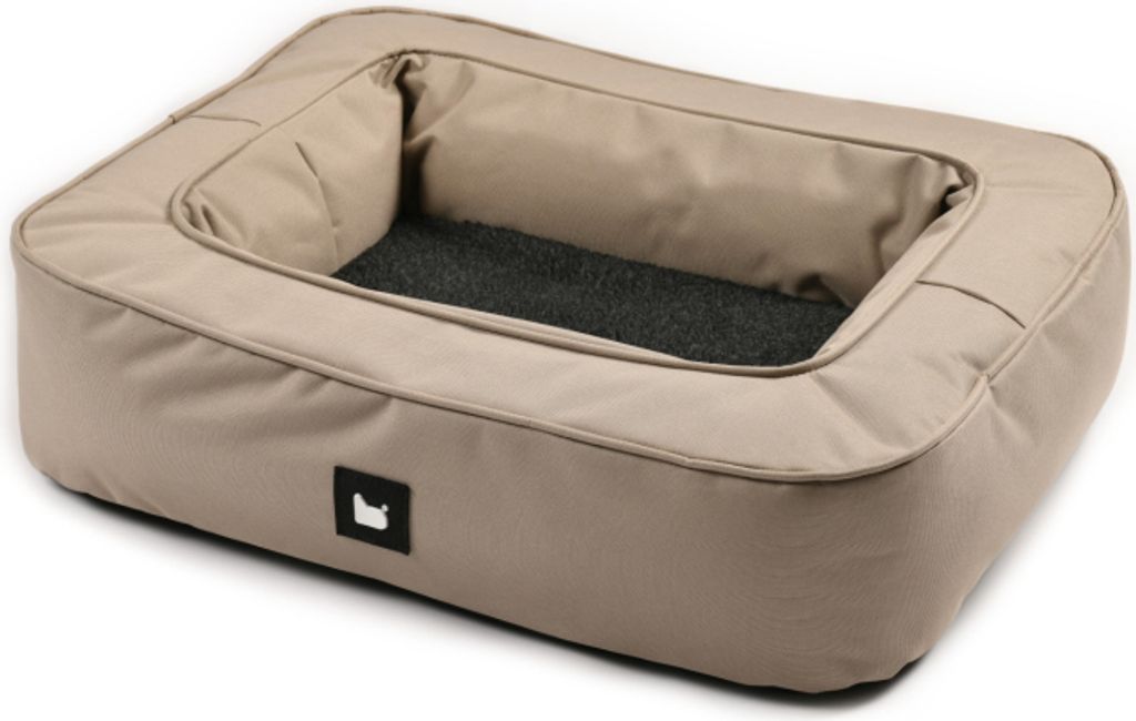 Extreme Lounging - b-dog luxury mini - orthopädisches Hundekissen - waschbar mit Reißverschluss - abnehmbares Kissen - 34x20x15cm - sand
