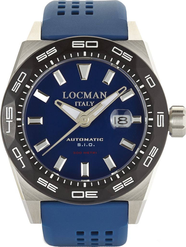 0215V3-0KBLNKS2B Italy Herrenuhr Stealth Automatik blau Ref. 0215 Locman