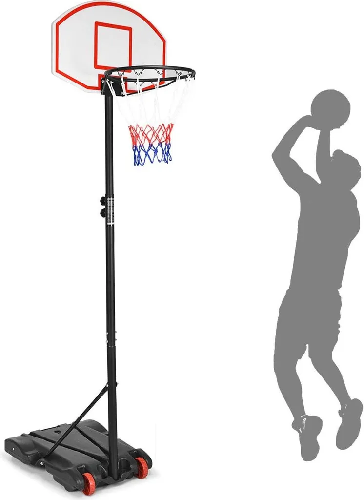 Installation de basket extérieur pour enfants et adultes, pied mobile