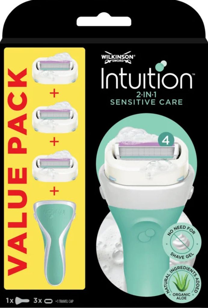 Wilkinson Intuition 2 in 1 Sensitive Care - Rasierer + 3 Produktbild 