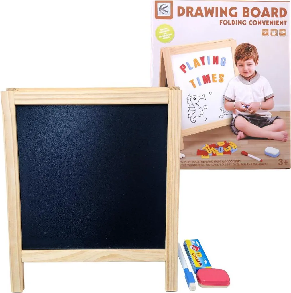 Tableau Blanc Éducatif et Magnétique pour Enfant avec Cadre Alu Pro