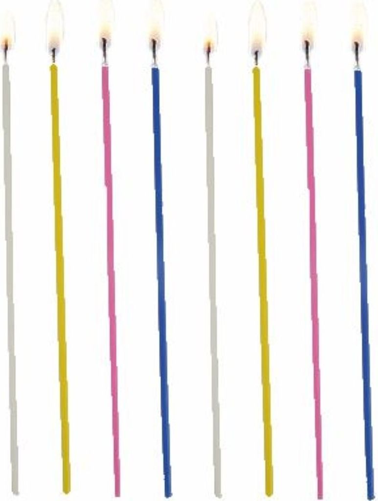 PAPSTAR Spaghettikerzen farbig sortiert, Ø 3 mm, 16,5 cm Produktbild 
