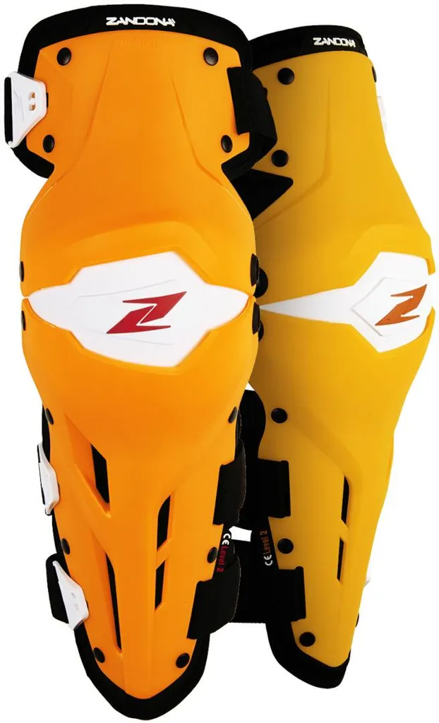 Genouillères de Motocross Zandona X-treme Orange pour Pilote Enduro