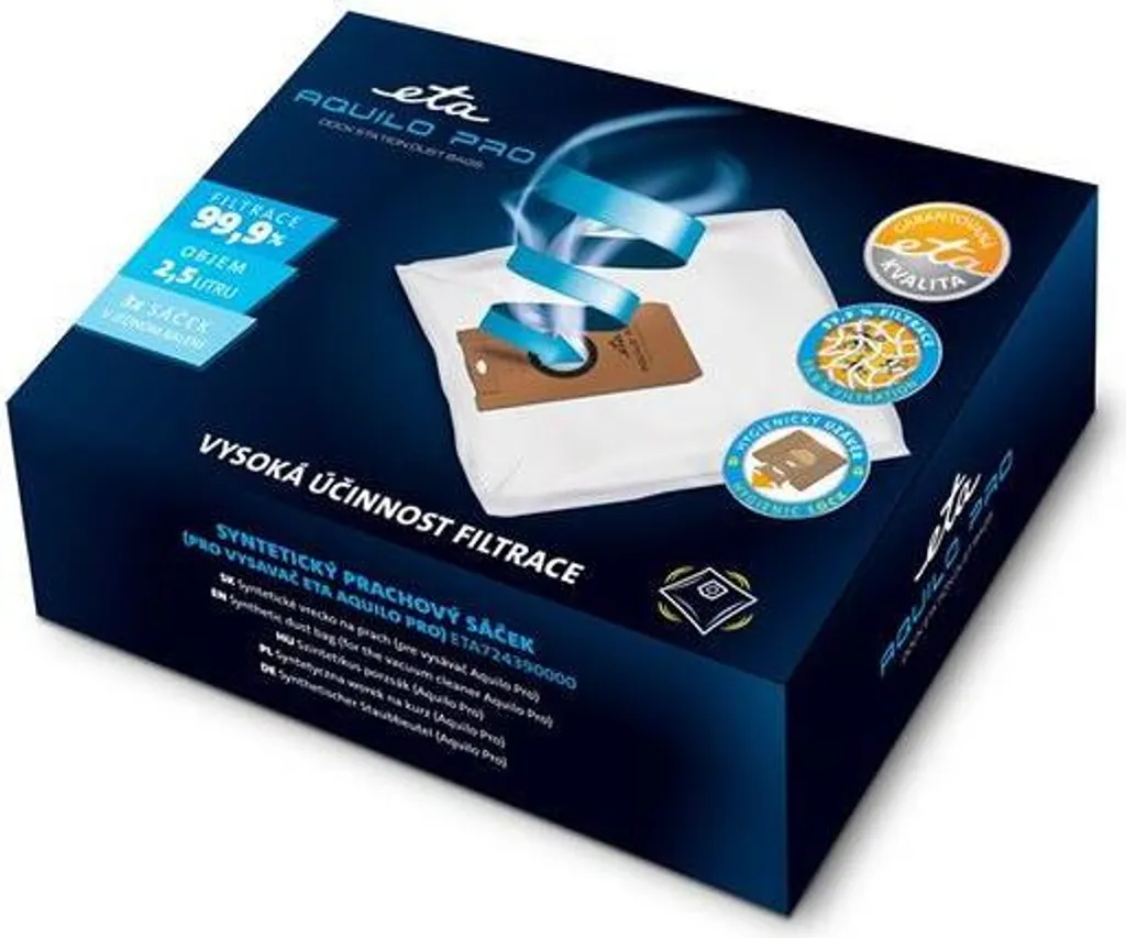 Sac aspirateur ETA 7243 00450 en papier résistant - Lot de 3 unités