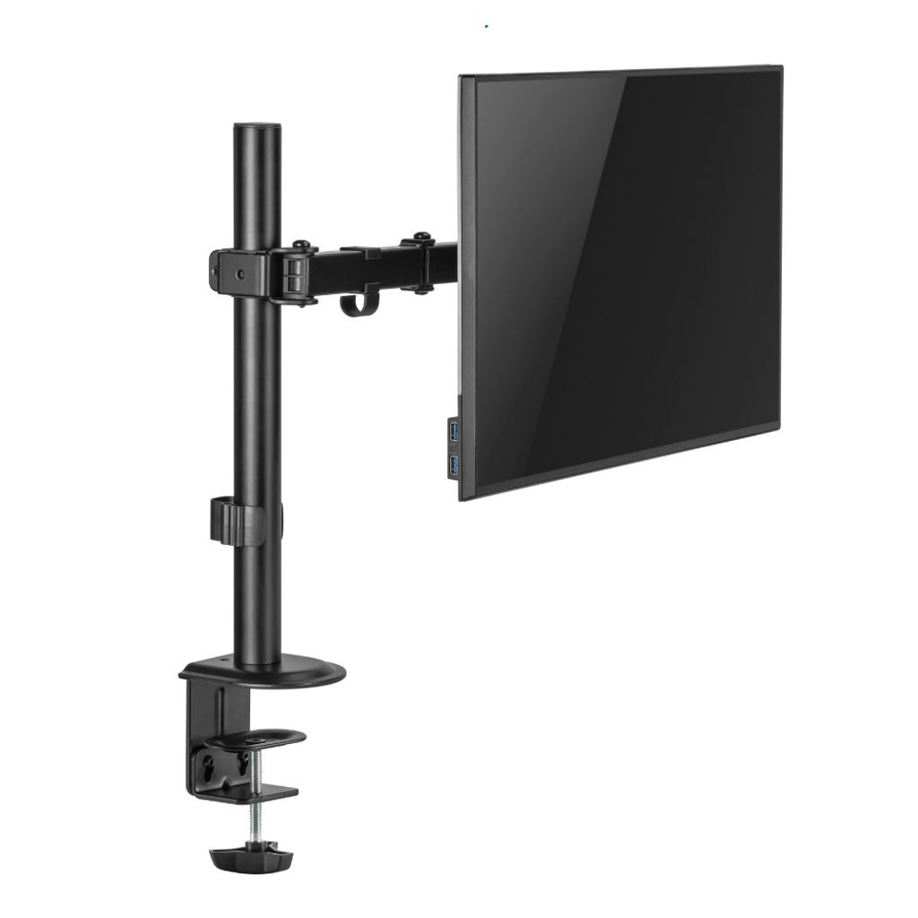 Ranqer Monitorhalterung, 17-32 Zoll Bildschirme, VESA 75 & 100 mm, Monitor Stand, Monitor Arm, Höhenverstellbar, 360° Rotation, Schwenk- und Neig...