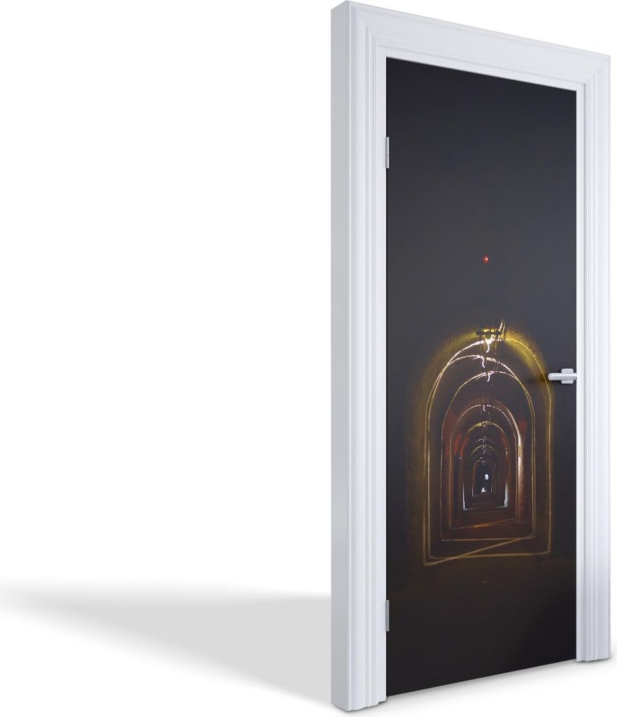 Innentür Folie Modern Selbstklebende Wandsticker Personalisiert - Beleuchteter Tunnel - 75 x 205 cm