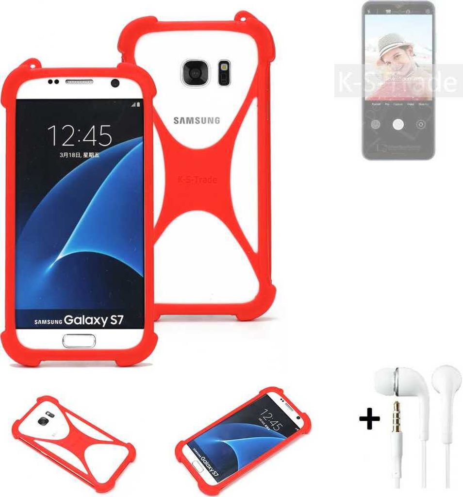 Handy-hülle + Kopfhörer kompatibel mit Blackview A52 Schutz-hülle Bumper Silikon Schutz Hülle Cover Case Silikoncase Silikonbumper TPU Softcase