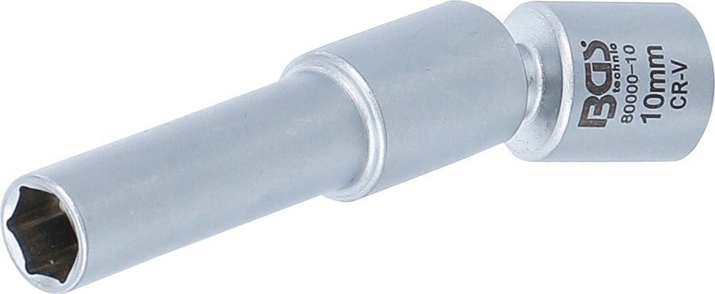 BGS Technic | Zündkerzen-Gelenkeinsatz Zwölfkant Mit Haltefeder Antrieb Innenvierkant 10 Mm 3 8 Sw 18 Mm