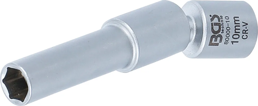 Douille articulée BGS 80000-10, 3/8" SW 10mm pour bougies préchauffage