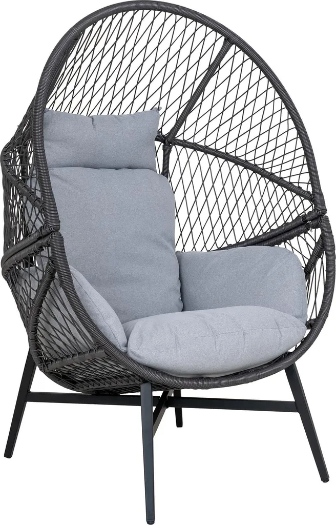 Chaise Longue de Terrasse Rosario - Détente Extérieure avec Coussin Noir