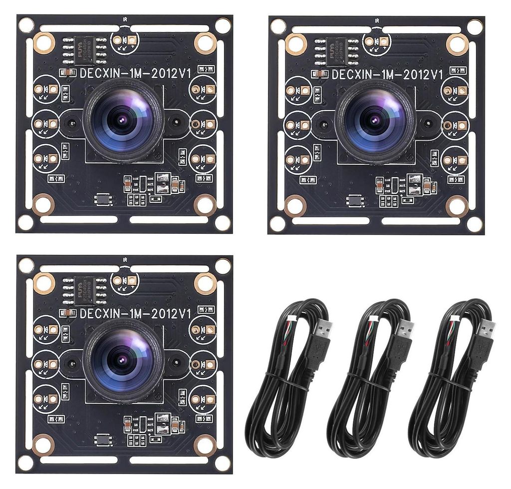 ov9732 Kameramodul - Auto Dashcam / Actionkamera - 100° Weitwinkel - 3er Set - 1280x720 HD 30 fps - Gesichtserkennung - 2 m Kabel
