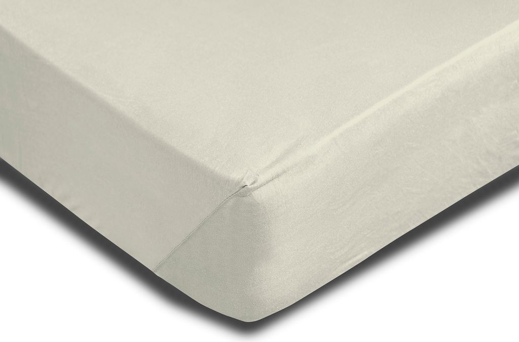 STUDIO Basic Topper Spannbettlaken 180x200cm – Jersey-Spannbetttuch Aus 100 % Gekämmter Baumwolle – Schnee – Bügelfrei, Elastisch & Oeko-TEX Zertifiziert – Für Topper 4–14 Cm