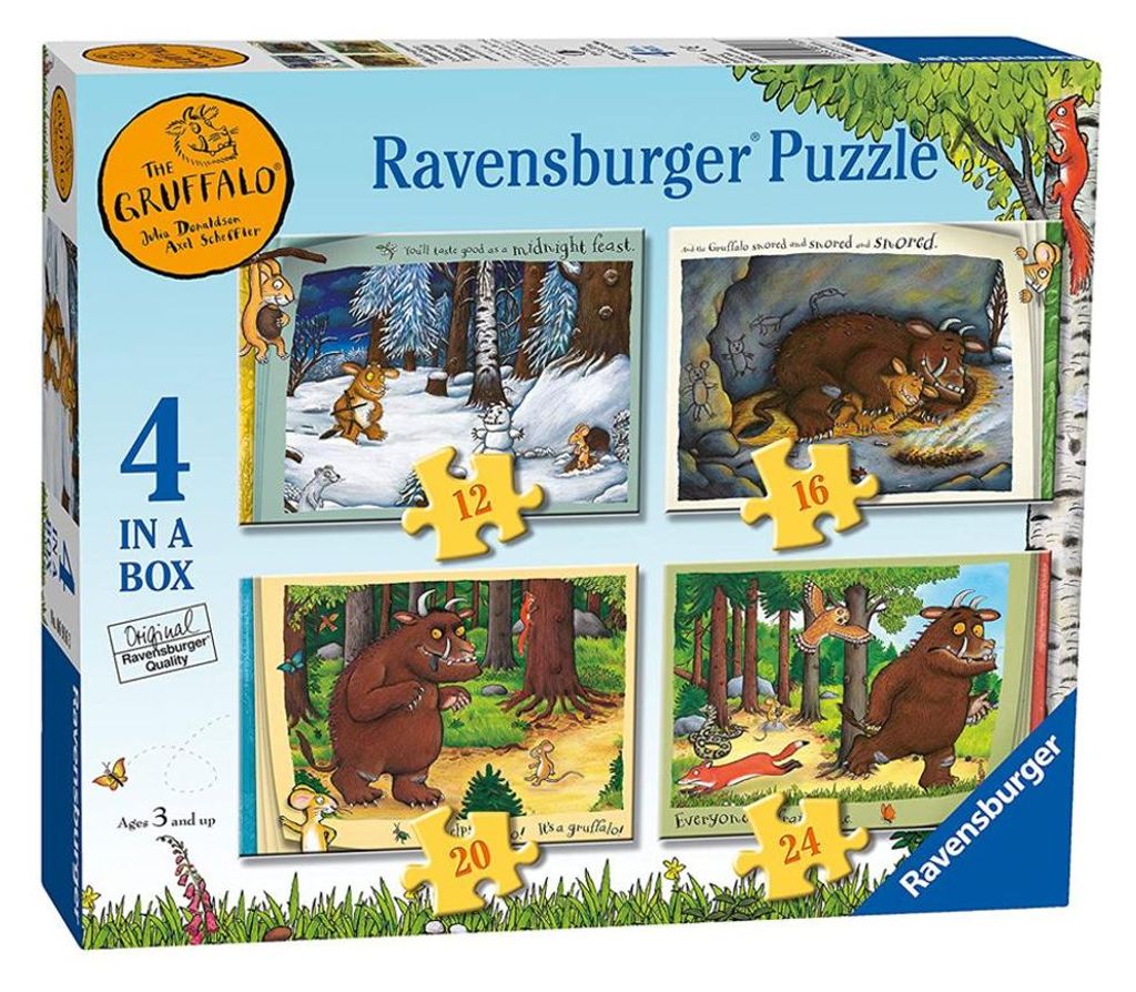 boîte à puzzles 4 en 1 | Le Grüffelo | Ravensburger | Image du produit 