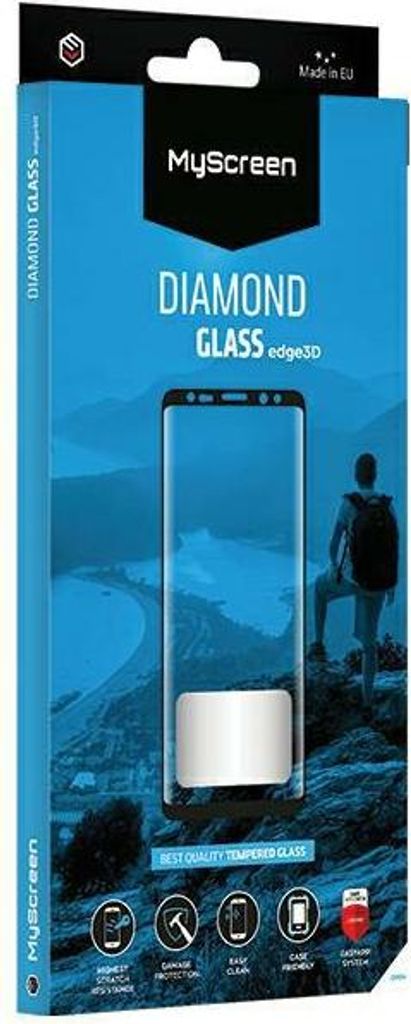 Myscreen Diamond Glass Edge 3D gehärtetes Glas für Xiaomi Redmi Note 14 Pro/14 Pro+ Schwarz