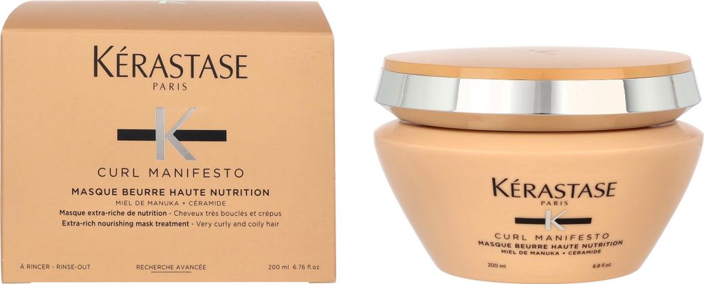 A product shot of a hair mask and its packaging.