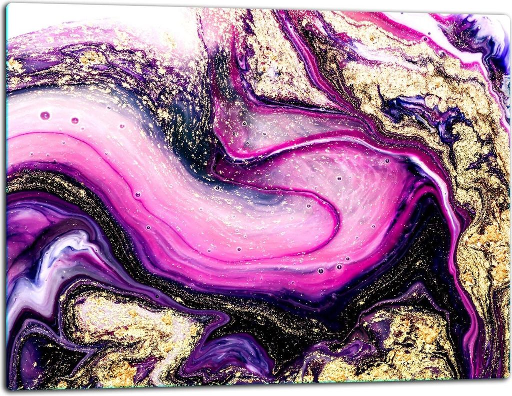 Glasschneidebrett Herdabdeckplatte Glaskeramikkochfeld Universal 52x40 cm Art Muster