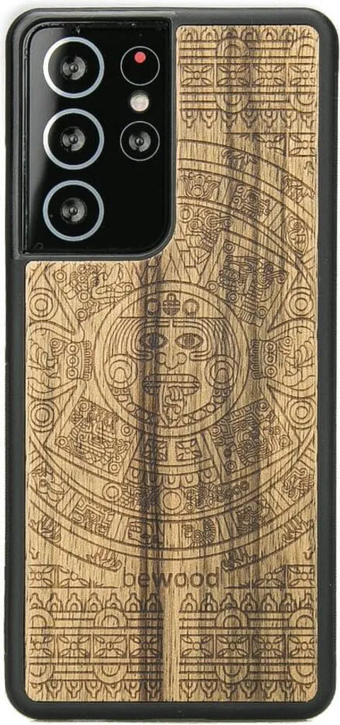 Custodia Protettiva Samsung S21 Ultra - Legno Limba & Aztec Style