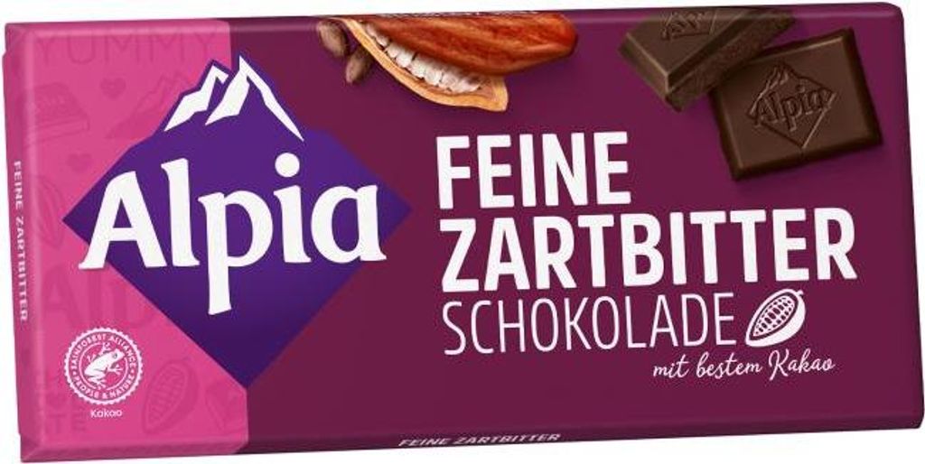 Alpia Feine Zartbitter Schokolade 100g Produktbild 
