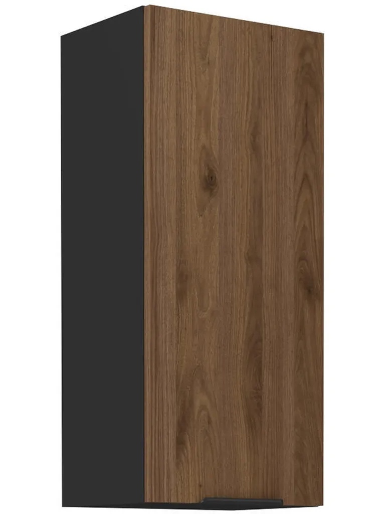 Pensile alto TOVA - larghezza 30 cm, noce okapi / nero