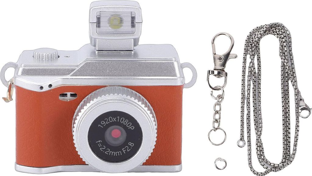 Kompakte Retro-Digitalkamera 1080P 0,96 Zoll Farbbildschirm Winziger Vintage-Schlüsselanhänger Vlog für Reisen