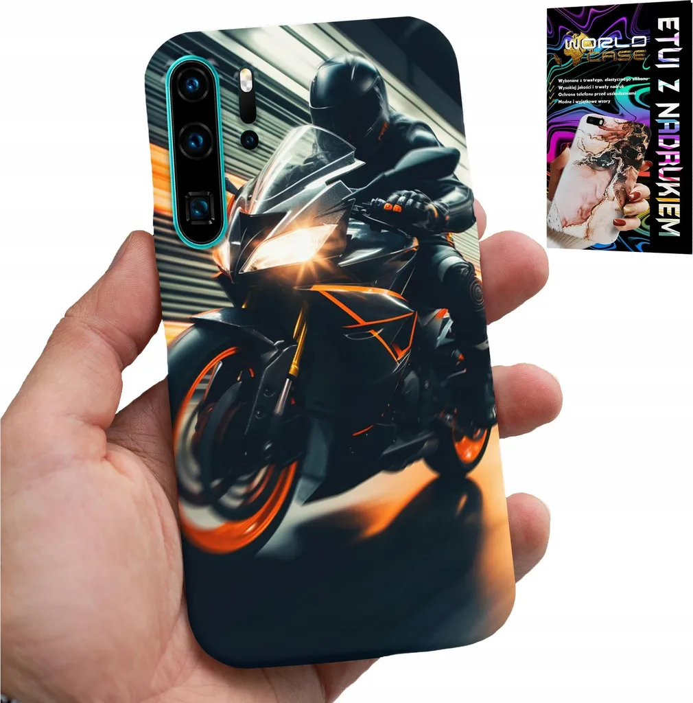 Longstong Custodia Adatta per HUAWEI P30 Pro / P30 Pro New Edition (6.47), Cover in pelle metallica serie CODE - Arancia