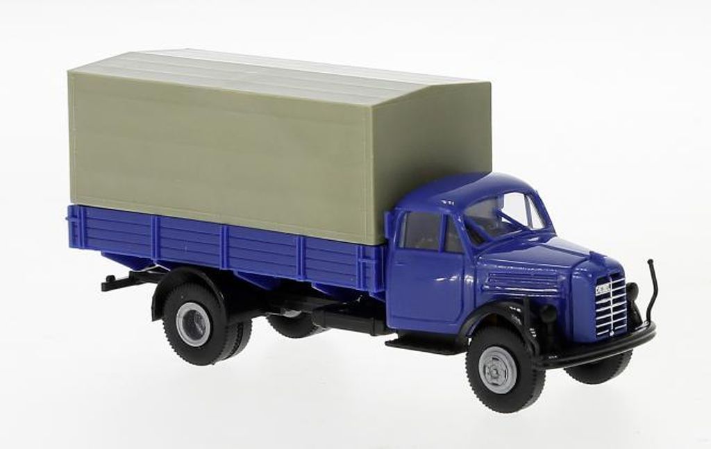 Brekina LKW Borgward B 4500 Prtische/Plane blau/schwarz 43029