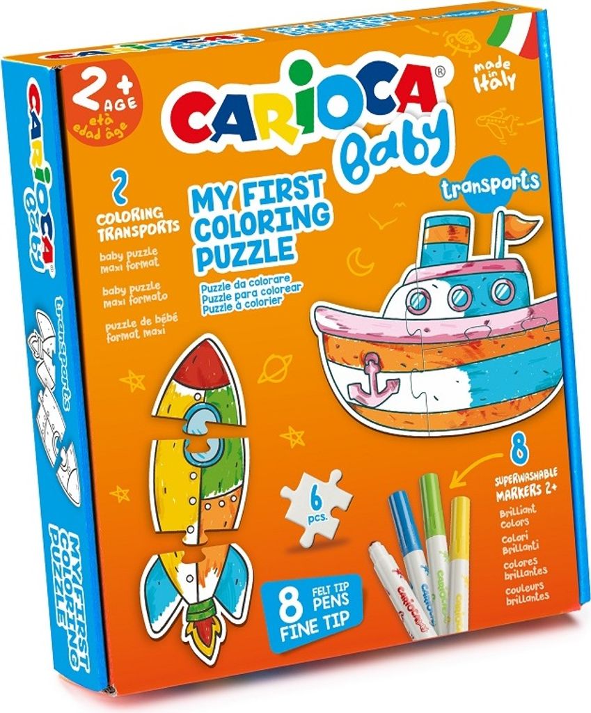 Set Baby Färbung Puzzle Transporte carioca 43080