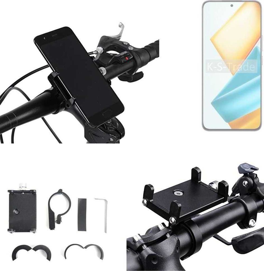 K-S-Trade Handyhalterung für das Fahrrad kompatibel mit Honor 90 GT Halter Lenkstange Fahrradhalterung Motorrad Bike Mount Befestigung Smartphone