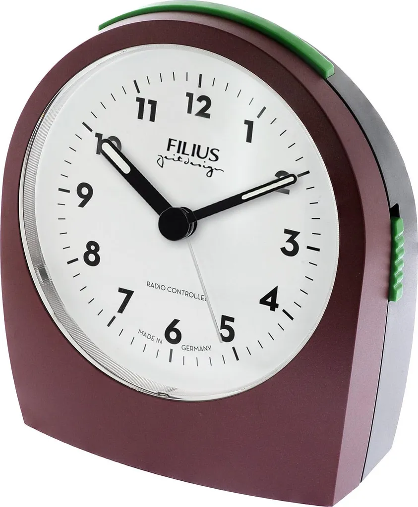 Radio-réveil Filius bicolore rouge vin graphite avec fonction snooze