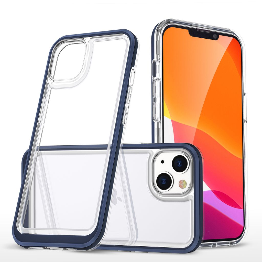 3 in 1 Hybrid Hülle für iPhone 13 - Blau | Extrem langlebig & rutschfest KP39629