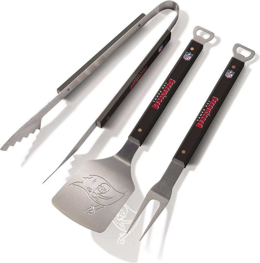 NFL Tampa Bay Buccaneers Grillbesteck 3teilig Set Spirit Barbecue BBQ Grillzange