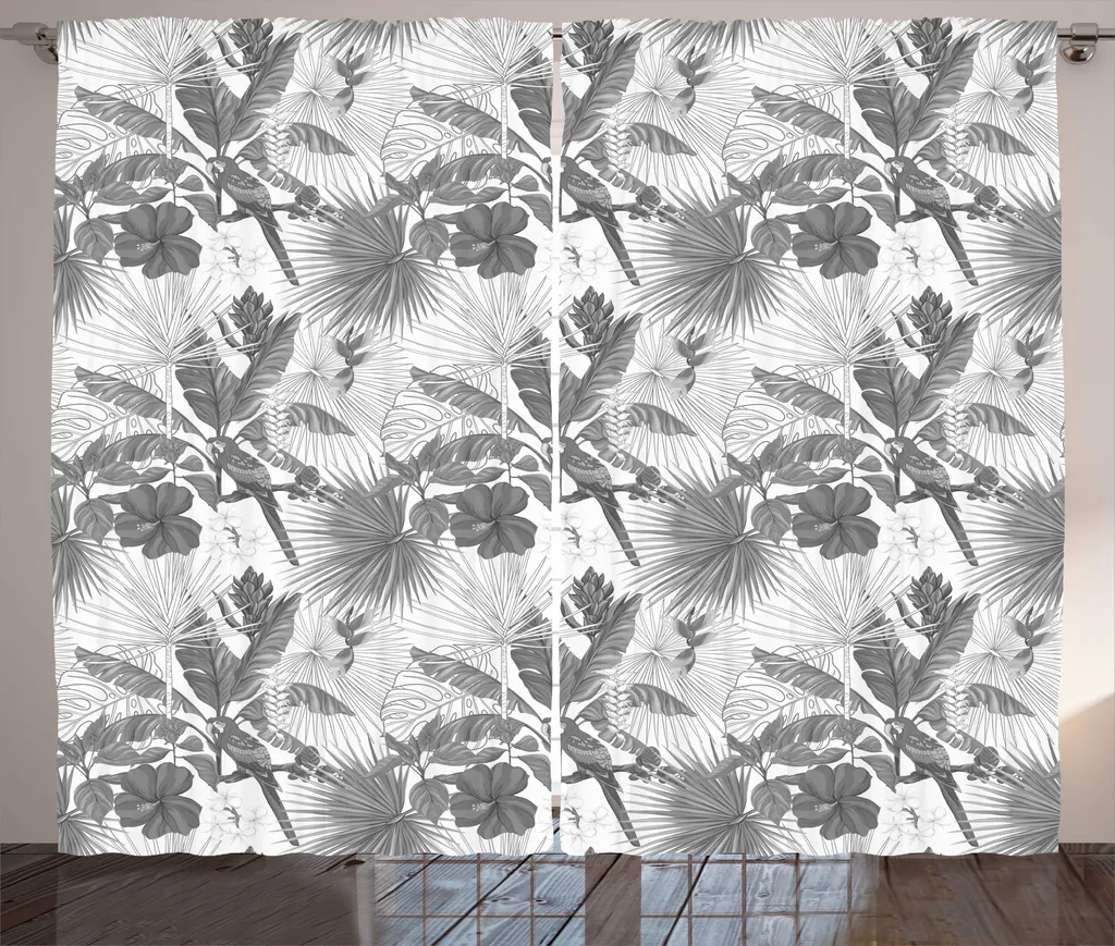 ABAKUHAUS Hawaii Tenda Rustica Pappagallo Grigio Bianco 280x175 cm