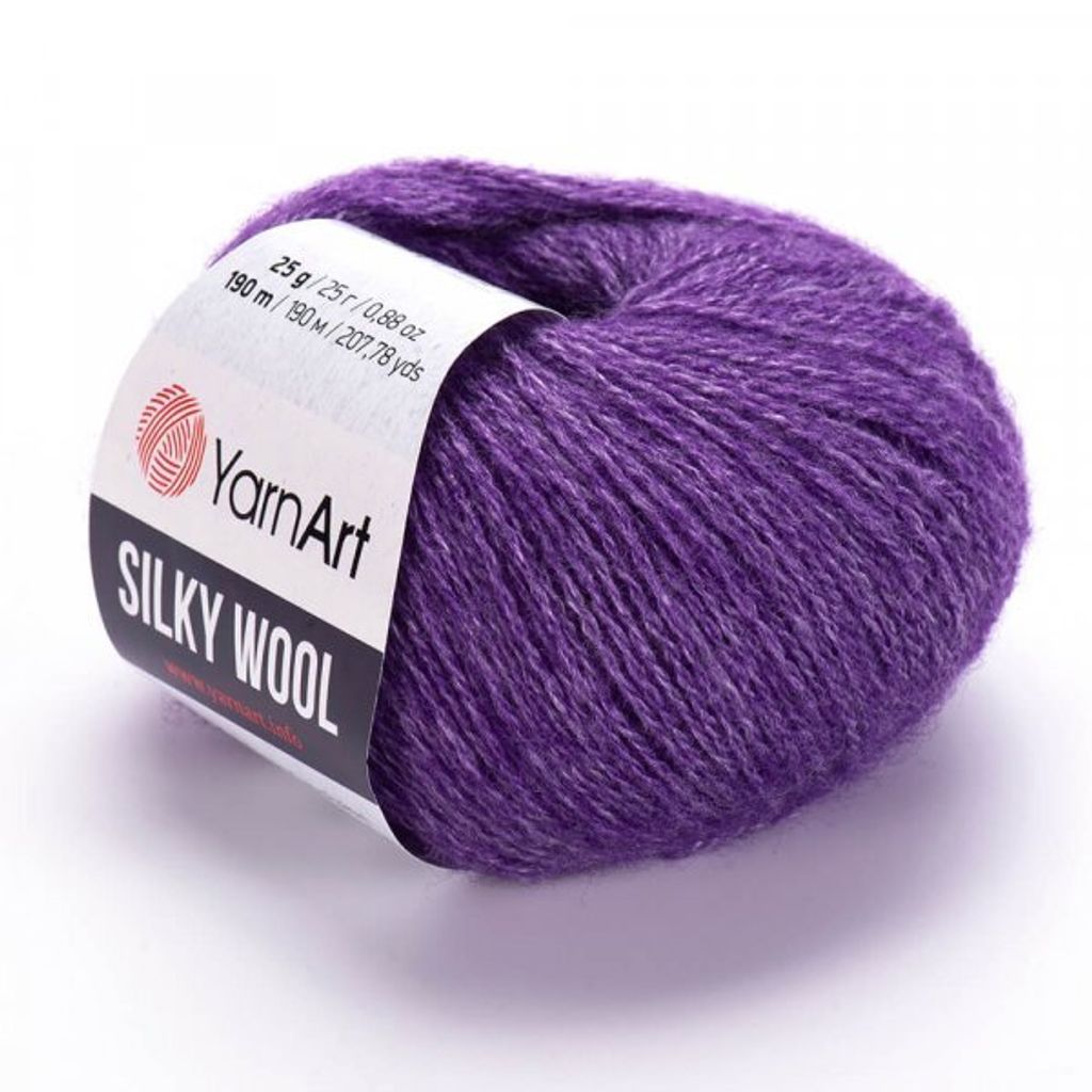 YarnArt Silky Wool 334 Lila – Edles Seidengarn mit Produktbild 