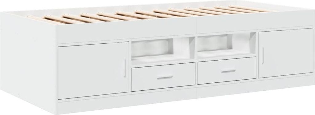 vidaXL Lit de jour avec tiroirs sans matelas blanc 100x200 Image du produit 