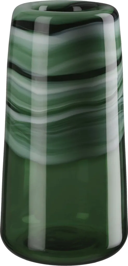 Vase en verre vert artistique Verde 34 cm à la finition haut de gamme