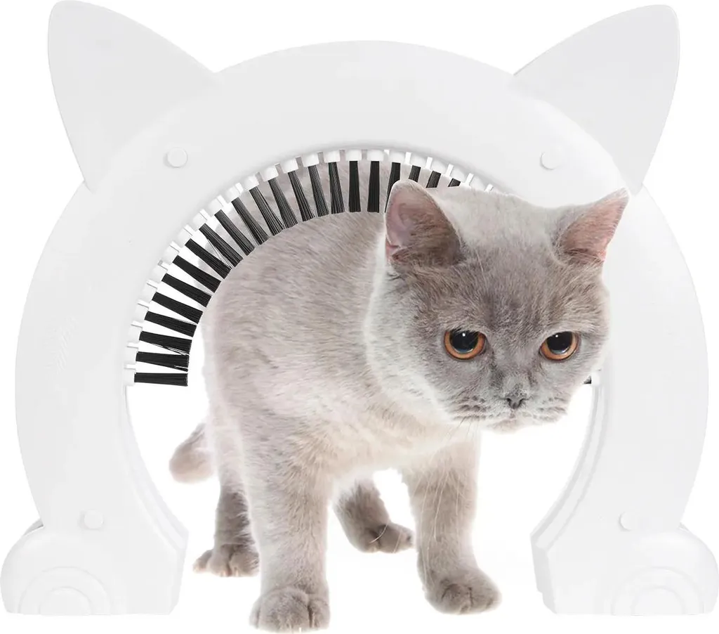 Gattaiola XL per Gatti con Oblò Trasparente - Bianca 31x27cm