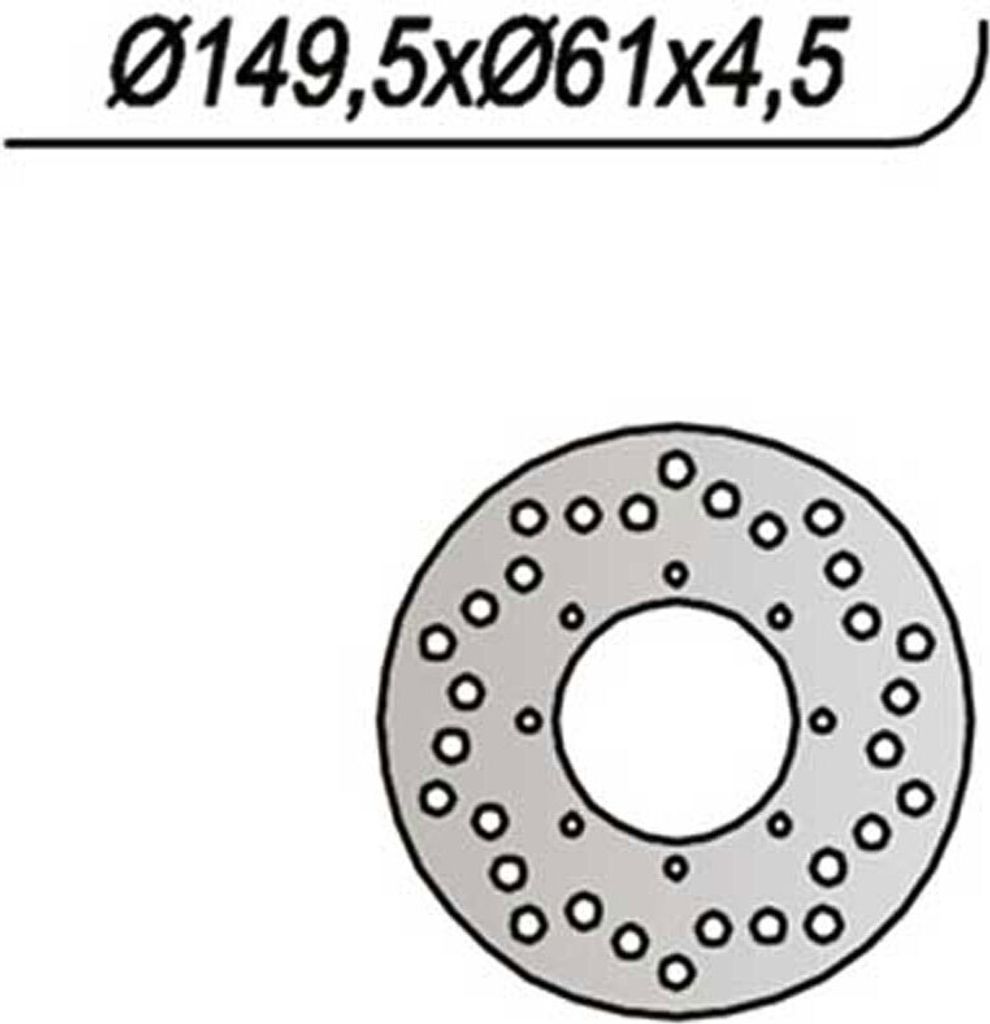 Ng Hintenbremsplatte Polaris Sportsman 400/500 '01-03, (149X61X4.5Mm) (8X5.5Mm)