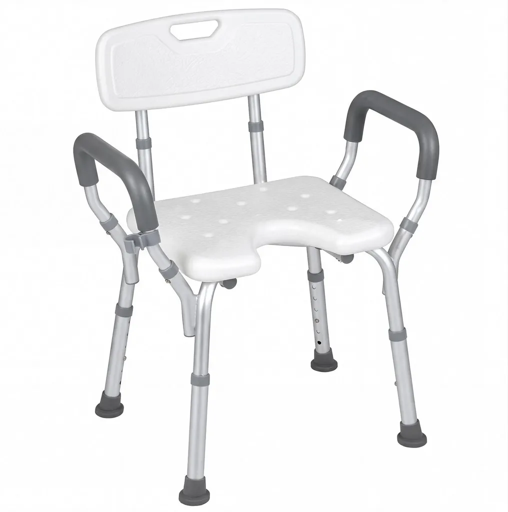 Sécurisez votre douche : Chaise de bain antidérapante avec accoudoirs