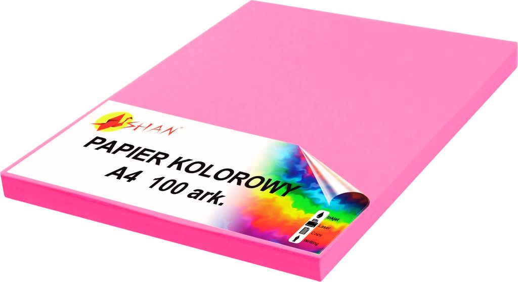 Farbpapier A4 80g rosa fluo neon v2 100 Blatt