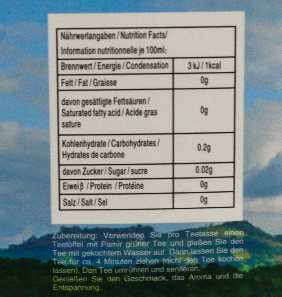 Pamir - zelený čaj 250 gramov sypaného čaju Obrázok produktu 