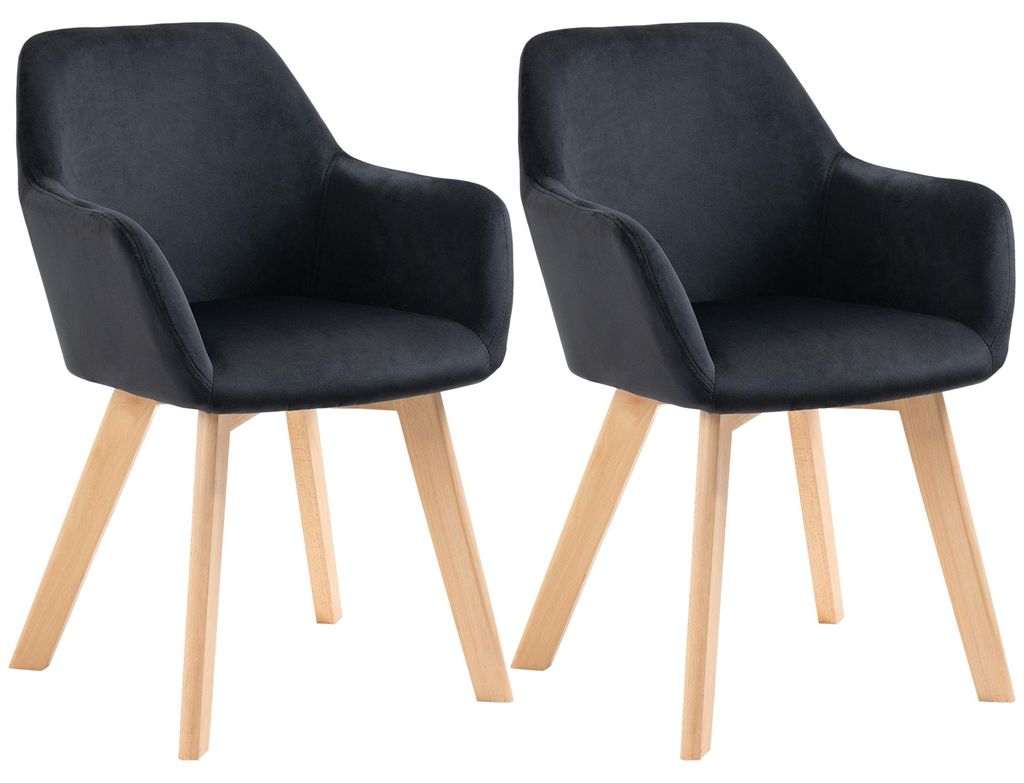 HOMCOM Eetkamerstoelen, set van 2, keukenstoel met Productafbeelding 