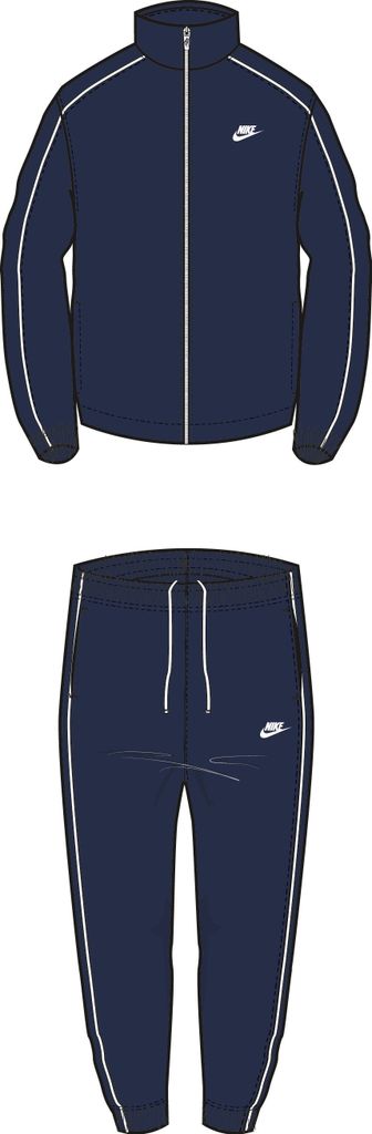 Nike M Nsw Ce Trk Suit Pk Basic Midnight Navy/White/White Xxl