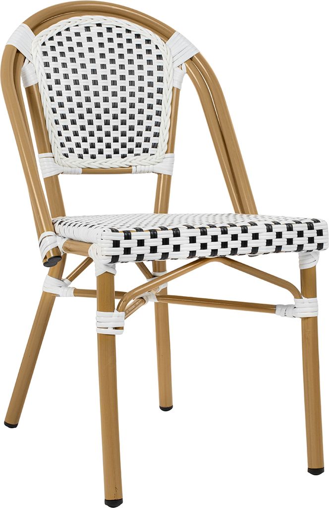 Gartenstuhl CAFE PARIS weiß Rattan