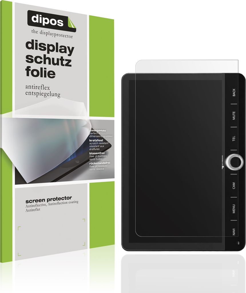 2x Schutzfolie für Dynavin D9-JP Plus 10.1 Zoll matt Displayschutzfolie Folie Display Schutz dipos