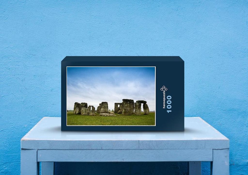 hansepuzzle 60666 - Stonehenge Puzzle, 1000 Teile, Natur, 60,0 x 46,0cm mit hochwertiger Aufbewahrung, Kartonbox und wiederverschließbarem Beutel