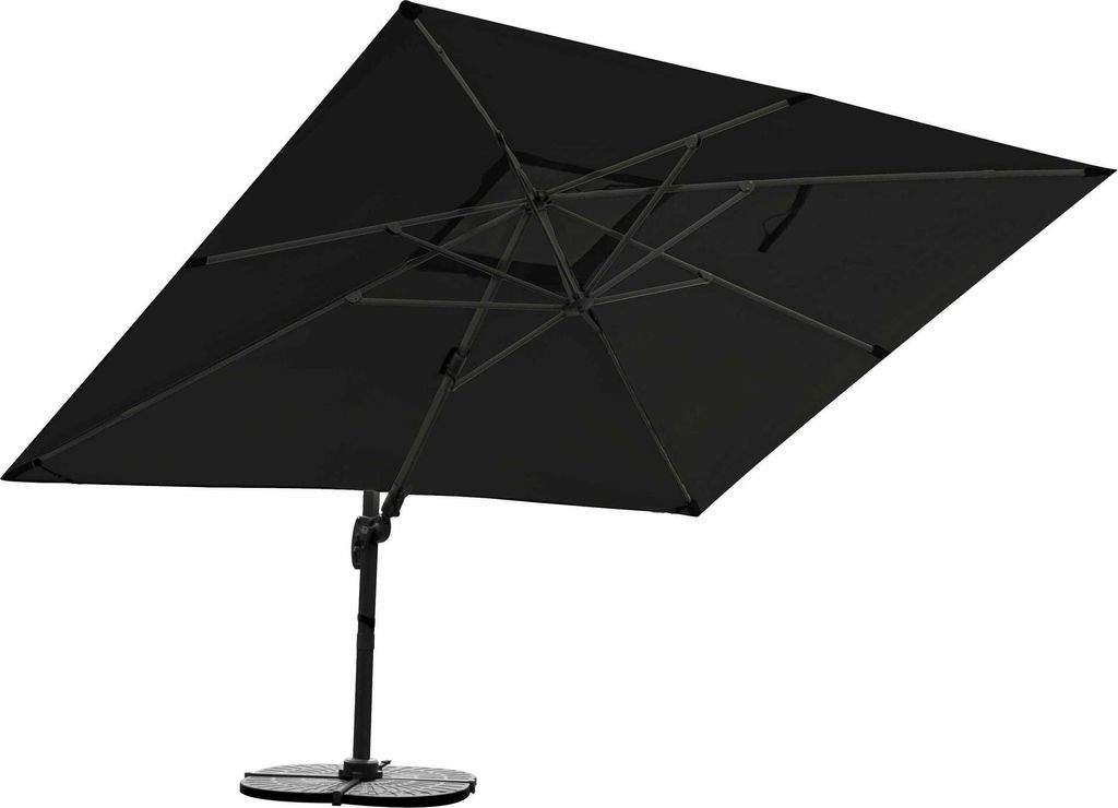 Sonnenschirm 3m x 4m, Aluminium; UV-Schutz; inkl. Regencover