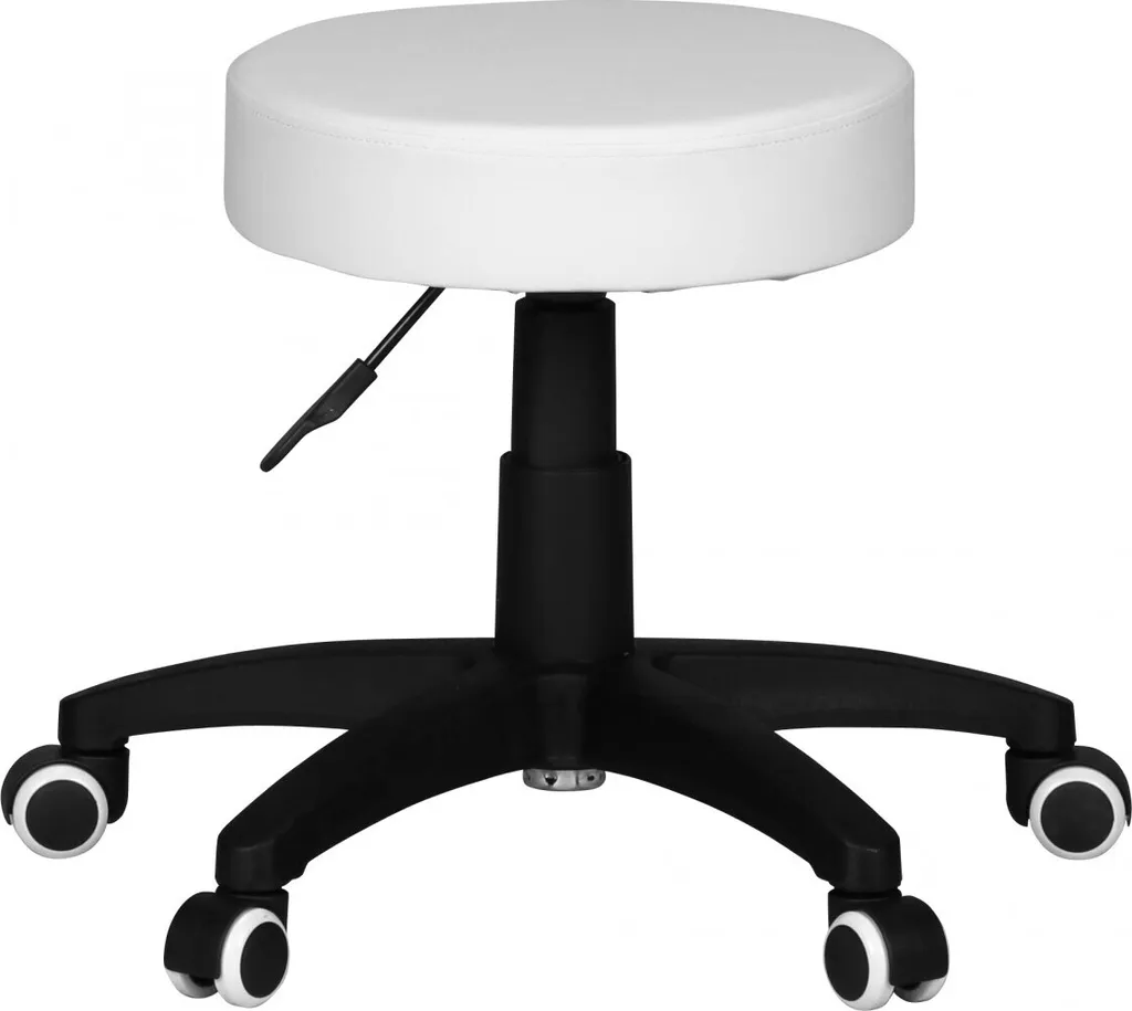 Tabouret de travail sans dossier réglable en hauteur similicuir - 4