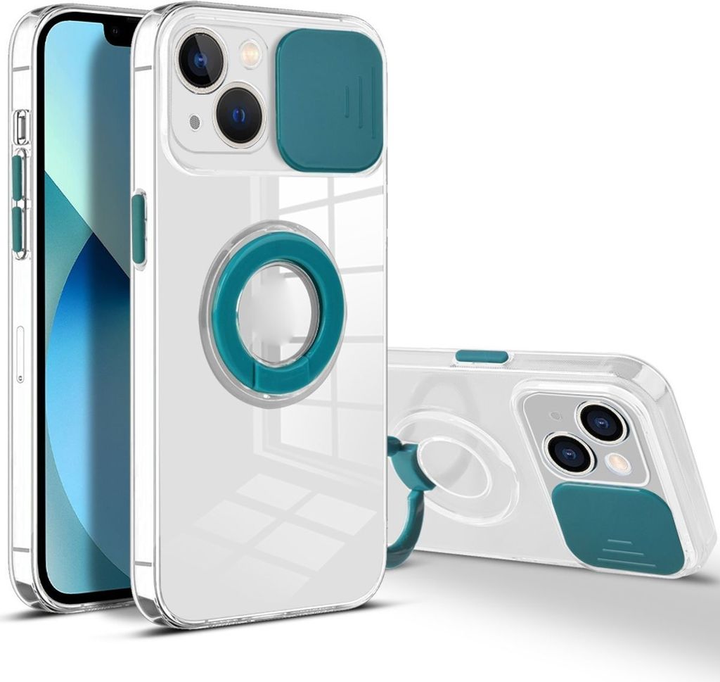 König Design Hülle kompatibel mit Apple iPhone 13 mini Kunststoff Soft Handyhülle - Handy Case Dunkelgrün